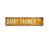 Dairy Farmer Vintage Wall Decor Metal Sign Gift for Dairy Farmer Farmhouse Signs Profession Street Sign Men Cave Art Decorations Metal Sign for Kitchen Bedroom Front Porch Home Quality Sign