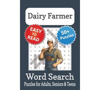 Dairy Farmer Word Search Puzzle Book: Dairy Farmer Themed Word Searches with Easy to Read Print | 6x9 inches, 110 pages | 50+ Puzzles