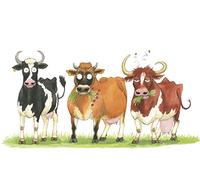 Dairy Farming Greeting Card by Alex Underdown