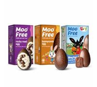 Dairy Free Chocolate Easter Egg Bundle - Moo Free 3 Pack Includes Bing Egg & Bar, Rocky Road & Bunnycomb - Dairy Free Chocolate, Gluten Free Easter Eggs Large, Vegan & Free From Chocolate Easter Eggs