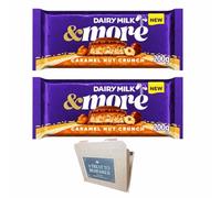 Dairy Milk and More Nutty Praline Crisp, Dairy Milk and More, Caramel Nut Crunch For the True Chocolate Lover (200g Pack Of 2, Caramel Nut Crunch)
