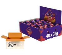 Dairy Milk Biscoff Chocolate Easter Egg 32g - Pack of 48 | Filled with Crunchy Lotus Pieces & Biscoff Spread | Kids Easter Gift & Party Treat