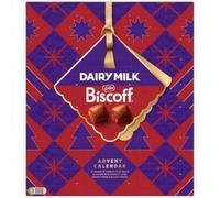 Dairy Milk & Biscoff Chunks Christmas Advent Calendar, 24 Chocolates, 236g