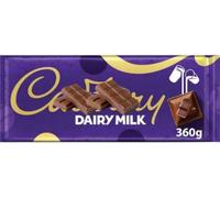 Dairy Milk Chocolate Bar 360g | Creamy Milk Chocolate Bar | Smooth & Rich Chocolate | Large Sharing Pack | Chocolate for Gifting, Parties, Everyday Treats & Christmas Celebrations