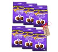 Dairy Milk Chocolate Buttons Big Share Bag 175g, 6 Packs - Ideal Chocolates Bundled by The Great British Kitchen