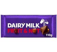 Dairy Milk Chocolate Fruit & Nut Bar 110G (Pack of 4) Delicious Tasty And Twisty Treat Gift Hamper For Birthday,Christmas,Easter