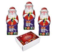 Dairy Milk Chocolate Xmas Santa Hollow 100g With Chrsitams Gift Box - Christmas stockings Fillers - cdb (3 x Santa Figure)