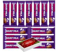 Dairy Milk Fruit & Nut Chocolate Bar 49g With Christmas Giift Box - Milk Chocolate With Crunchy Almonds and Dried Grapes - cdb (30 x Bars)