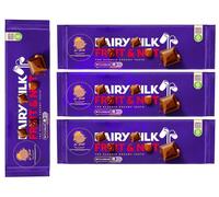 Dairy Milk Fruit & Nut Chocolate Bars Chocolate Bar Bundle 300g x 4 pack Perfect for Chocolate Lovers, Celebrations, or Treating Yourself