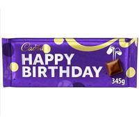 Dairy Milk Happy Birthday Chocolate Bar 345g | Large Milk Chocolate Gift | Smooth & Creamy Chocolate Bar | Birthday Present for Family, Friends & Chocolate Lovers
