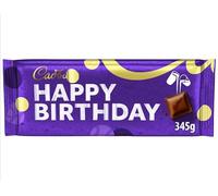 Dairy Milk Happy Birthday Chocolate Bar 345g | Large Milk Chocolate Gift | Smooth & Creamy Chocolate Bar | Birthday Present for Family, Friends & Chocolate Lovers