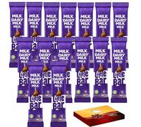Dairy Milk Little Bar Chocolate 18g with Gift Box - Smooth Creamy Milk Chocolate Mini Bar, Individually Wrapped Snack Size, Ideal for Lunchboxes & Sharing Packs (15 x Bars)
