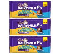 Dairy Milk Salted Caramel Chocolate Bar 120g, Pack of 3, Milk Chocolate With Salted Caramel Perfect for Sharing