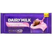 Dairy Milk Strawberries & Creme Frappe Chocolate Bar 17 x 115g "Indulgence in every bite, a moment of pure decadence" Special For Easter