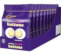 Dairy Milk White Giant Buttons Chocolate Big Share Bag 184.8g,Tasty And Twisty Treat Gift Hamper For Birthday Gift Hamper Extra Large Bag For Xmas Gift (12 Pcs, Milk)