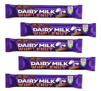 Dairy Milk Whole Nut Chocolate Bar 45g - Creamy Milk Chocolate with Crunchy Hazelnuts - Made with 100% Sustainably Sourced Cocoa (15 bar)