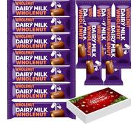 Dairy Milk Wholenut Chocolate Bar 45g With Gift Box - Creamy Milk Chocolate With Crunchy Whole Hazelnuts - cdb (40 x Bars)