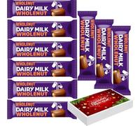 Dairy Milk Wholenut Chocolate Bar 45g With Gift Box - Creamy Milk Chocolate With Crunchy Whole Hazelnuts - cdb (20 x Bars)