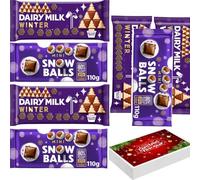Dairy Milk Winter Wondland,Snowball Mixed Chocolates Bars 100g With Christmass Gift Box - cdb (10 x Mixed Chocolate Bars)
