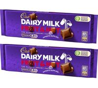 Dairy Milk XL Mint Crisp, Biscoff, Wholenut, Fruit & Nuts, Oreo and Galaxy Chocolate Bar 280g to 360g, Perfect for Sharing For Christmas & New year (x2, Fruit & Nut 280g)