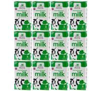 Dairy Pride Semi Skimmed Long Life UHT Milk 1 Litre Pack Of 12 With Welari Thank You Card | (12 Pack) (12 x 1 Litre)