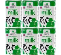 Dairy Pride Semi Skimmed Long Life UHT Milk 1 Litre Pack Of 6 With Welari Thank You Card | (6 Pack) (6 x 1 Litre)