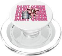 Dairy Queen Dairy Farmer Cow Dairy Farming Girl Mom Coquette PopSockets PopGrip for MagSafe