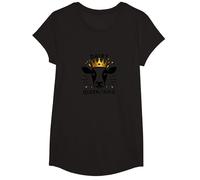 Dairy Queen/King Cow Royalty Funny Farm Humor T-Shirt, Girls, Black, Medium