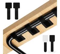 DAIRYCOF Pack of 50 Cable Holders Self-Adhesive Cable Management Desk Reusable Cable Organiser Self-Adhesive Cable Ties for TV Fairy Lights (3 x 9 cm)