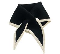 DAISHIAO Triangle Scarf - Women's Knitted Wool Cross Neck Scarf - Korean Version