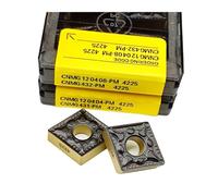 DAISHUJIE 10pcs CNMG120404 CNMG120408 CNMG120412 CNMG160404 CNMG160408 CNMG190608 CNMG190612 PM4225 Carbide insert Blade Hardness Turning Tool(CNMG190608 PM 4225)