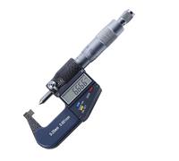DAISHUJIE digital outside micrometer 0-25mm 0.001mm Digital Double Point Outside Micrometer Electronic Carbide Tip micrometers Measuring Tools(FlakeHead60degree)
