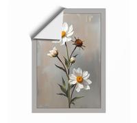 Daisies and Wanderer Botanical Unframed Wall Art Print A4 (29.7×21cm), Wall Decor for Living Room, Bedroom, Office & Home, Art Gift