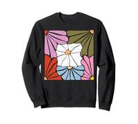 Daisies Flowers Vintage Minimalist Retro Floral Sweatshirt