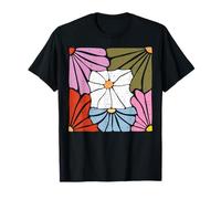 Daisies Flowers Vintage Minimalist Retro Floral T-Shirt
