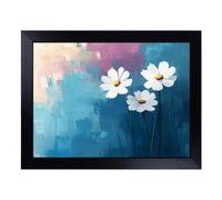 Daisies Flowers Vol.4 | Lap Tray with Padded Cushion, Portable Surface with Bean Bag Base, Perfect Surface for Working, Crafting, TV Eating and Laptop Use