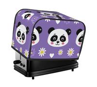 Daisies Giant Panda Love Toaster Cover 2 Slice Kitchen Small Appliance Covers With Pockets Dust And Fingerprint Protectio