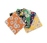 Daisies Themed Pack Of 5 Cotton Fat Quarters - Sewing Online Fa229
