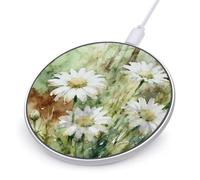 Daisies Wildwood Floral Round Fast Wireless Charging Pad