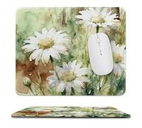 Daisies Wildwood Floral Stitched Edge Mouse Pad
