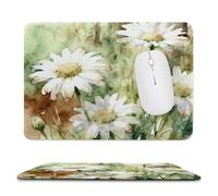 Daisies Wildwood Floral Stitched Edge Mouse Pad