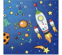 Daisy 20 napkins, space rockets aliens, space napkins, rocket napkins, alien napkins, napkin room, 33 x 33 cm