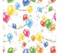 Daisy 3-Ply Birthday Party Tissue Paper Napkins Serviettes for Decoupage Lunch 33cm x 33cm - Pack of 20 (Party Balloons and Garlands)