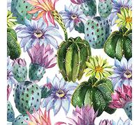Daisy 3-Ply Flowers Tissue Paper Napkins Serviettes for Decoupage Lunch 33 x 33cm - Pack of 20 (Watercolour Exotic Flowers)