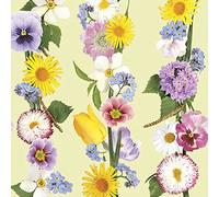 DAISY 3-Ply Flowery Tissue Paper Napkins Serviettes for Decoupage Lunch 33cm x 33cm - Pack of 20 (Spring Flowers Garland)