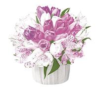 DAISY 3-Ply Spring Flowers Tissue Paper Napkins Serviettes for Decoupage Lunch 33cm x 33cm - Pack of 20 (Pastel Bouquet)