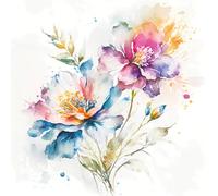 Daisy 3-Ply Spring Flowers Tissue Paper Napkins Serviettes for Decoupage Lunch 33cm x 33cm - Pack of 20 (Watercolour Pastel Flowers)