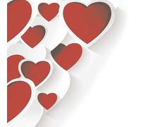 Daisy 3-Ply Tissue Paper Napkins Serviettes for Decoupage Lunch 33cm x 33cm - Pack of 20 (Creative 3D Hearts)