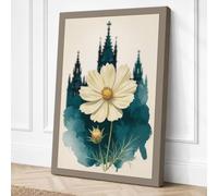 Daisy and Castle Spires Canvas Wall Art Print 24x16 Inch (61 x 41 cm)