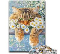 Daisy And Cat Jigsaw Puzzles 2000 Pieces for Adults Teens,Help The Brain Exercise Addictive Toys to Cultivate Patience Great Gift (70X100cm)